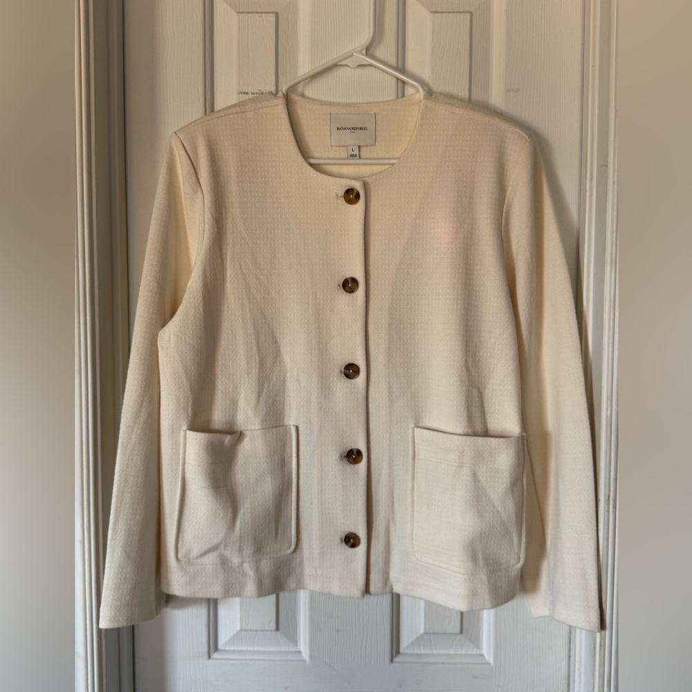 Banana republic Cream Button-Up Women's Jacket